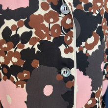 Charger l'image dans la galerie, Chemise en soie à fleurs rose et brune Laura Urbinati
