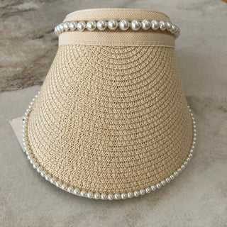 Casquette de plage en paille