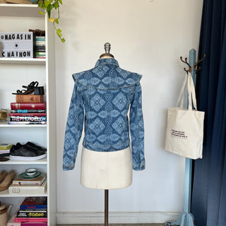 Veste denim imprimé Claudie Pierlot