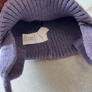 Tuque mi-saison tricot mauve Deux par Deux 6/12 mois