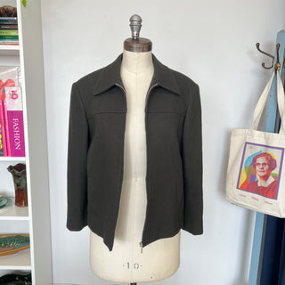 Veste manteau vert kaki Pierre Cardin