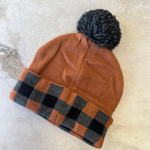 Charger l&#39;image dans la galerie, Tuque hiver cuivre et noir Deux par Deux

