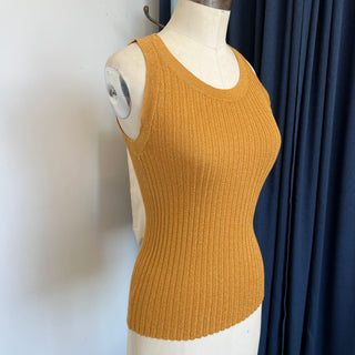 Camisole jaune côtelée An'ge