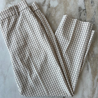 Pantalon fuselé en sergé à carreaux Tory Burch
