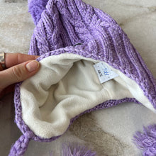 Charger l&#39;image dans la galerie, Tuque hiver mauve paillettes Deux par Deux
