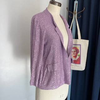 Veston violet à sequins Amina Rubinacci
