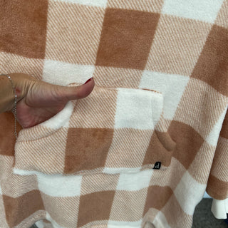 Couverture en peluche à capuche Deux par Deux 6/8 ans