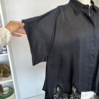 Chemise à manches courtes en lin Beatrice