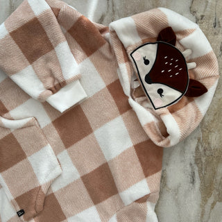 Couverture en peluche à capuche Deux par Deux 6/8 ans