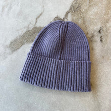 Charger l'image dans la galerie, Tuque mi-saison tricot pour enfants Deux par Deux mauve
