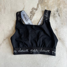 Charger l'image dans la galerie, Camisole sport courte noire Deux par Deux
