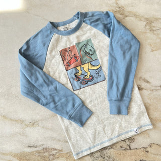 Chandail pyjama dinosaures Deux par Deux 4 ans