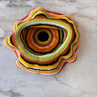 Chapeau tricot orange