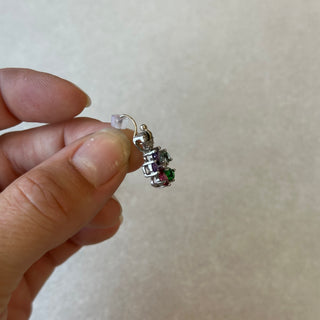Boucles d'oreilles cœur et fleur