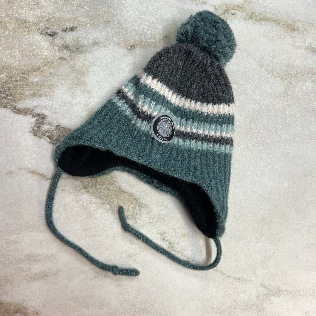 Tuque hiver gris et bleu Deux par Deux