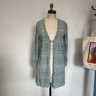 Cardigan long en tricot scintillant D. Exterior
