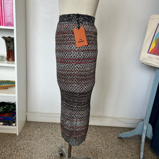 Jupe crayon en maille rayée à paillettes Missioni