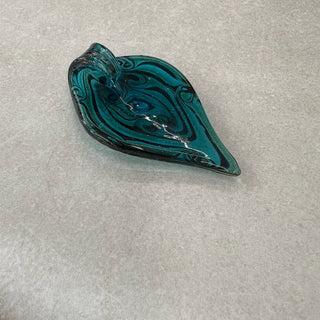 Pendentif bleu verre soufflé
