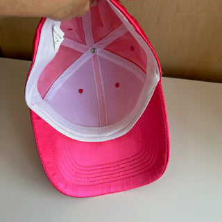 Casquette rose satiné