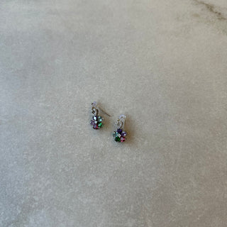 Boucles d'oreilles cœur et fleur