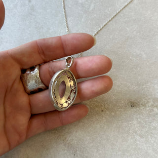 Collier vintage gros pendentif argent 925