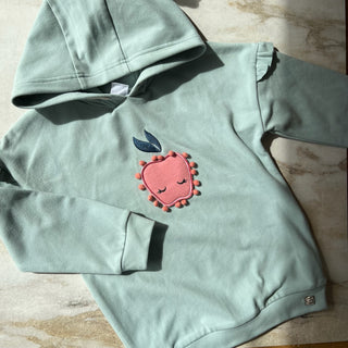 Veste pomme à capuchon Deux par Deux 4 ans