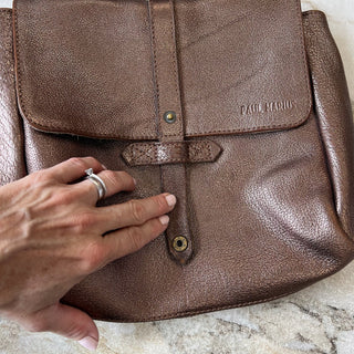 Sac bandoulière cuir cuivré Paul Marius