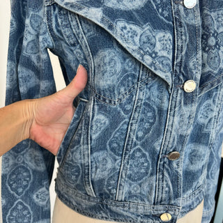 Veste denim imprimé Claudie Pierlot