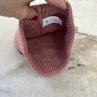 Tuque mi-saison tricot rose Deux par Deux 5/8 ans