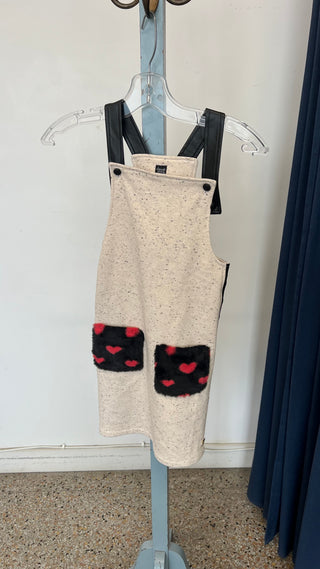 Robe salopette en éponge française scintillant  Deux par Deux 8 ans