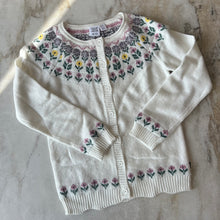 Charger l'image dans la galerie, Cardigan en tricot jacquard à motif floral Deux par Deux
