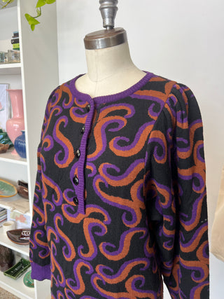 Robe en maille jacquard Yves Saint Laurent Rive Gauche