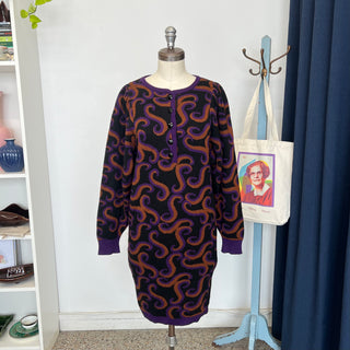 Robe en maille jacquard Yves Saint Laurent Rive Gauche