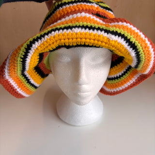 Chapeau tricot orange