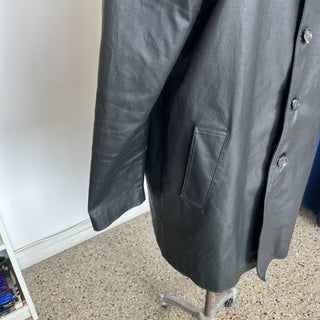 Manteau long mi-saison ciré M0851
