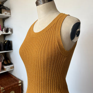 Camisole jaune côtelée An'ge