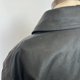 Manteau long mi-saison ciré M0851