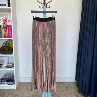 Pantalon en mailles à rayures verticales avec paillettes Missoni