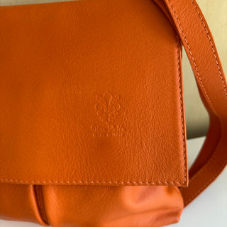 Sac bandoulière en cuir orange
