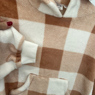 Couverture en peluche à capuche Deux par Deux 6/8 ans