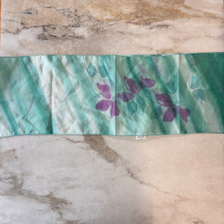 Foulard en soie paint à la main Pier