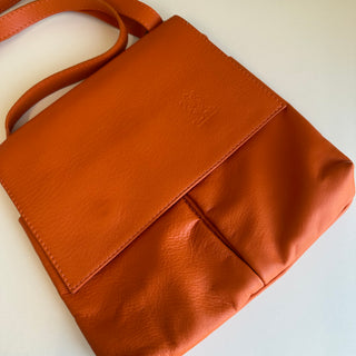 Sac bandoulière en cuir orange