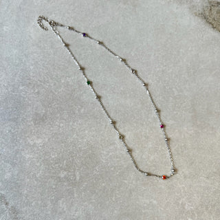 Collier court argent 925