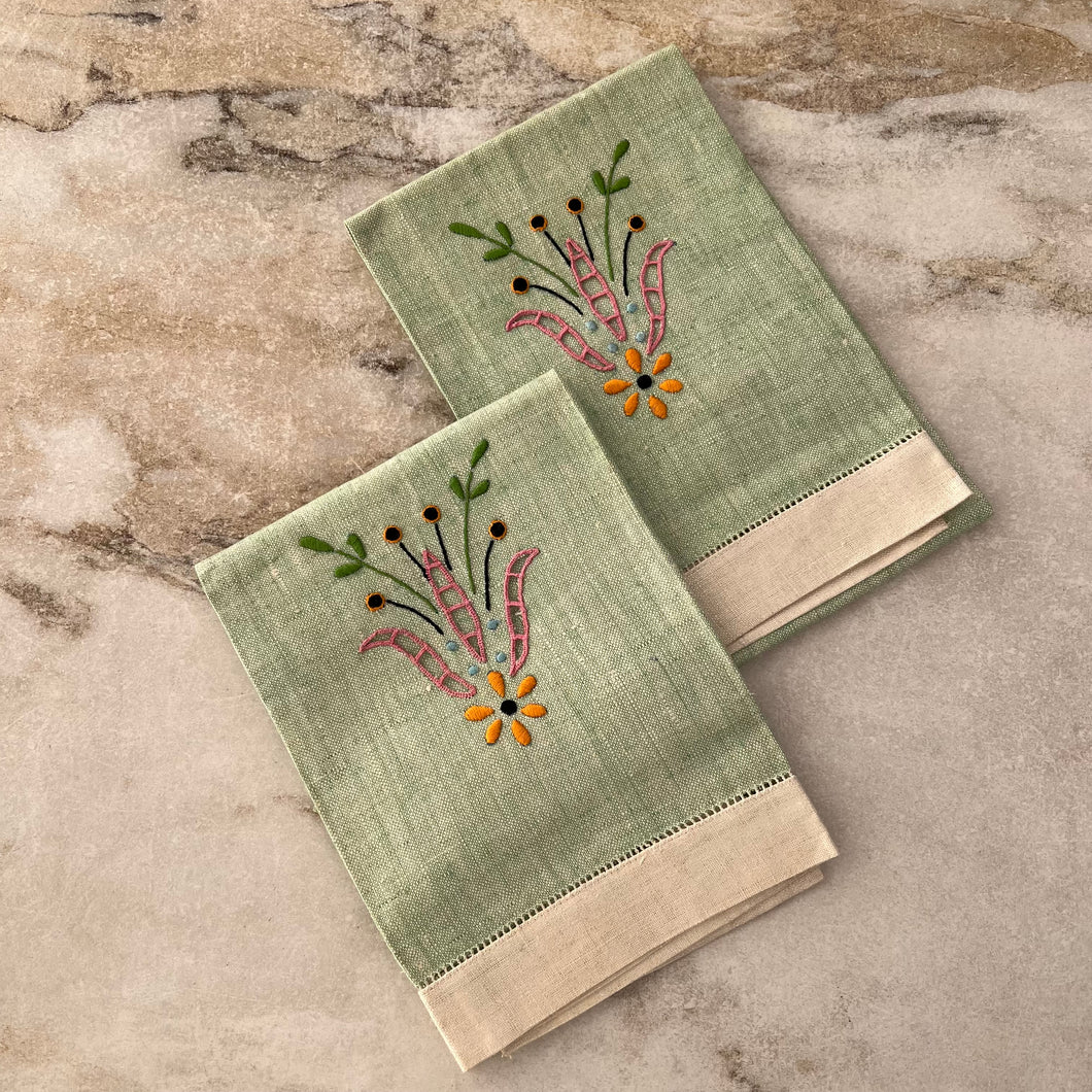 Ensemble de linge à vaisselle vintage