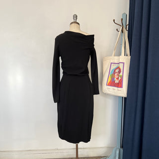 Robe asymétrique offshoulder Theory Rosania Crepe