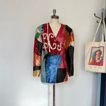 Charger l'image dans la galerie, Veste blazer à sequins vintage Jules of Margate
