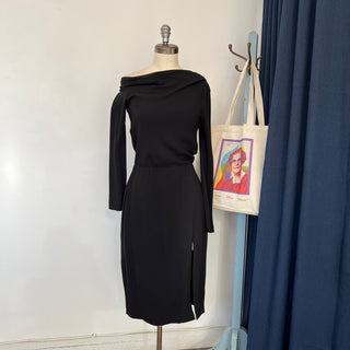 Robe asymétrique offshoulder Theory Rosania Crepe