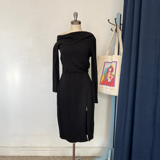 Robe asymétrique offshoulder Theory Rosania Crepe