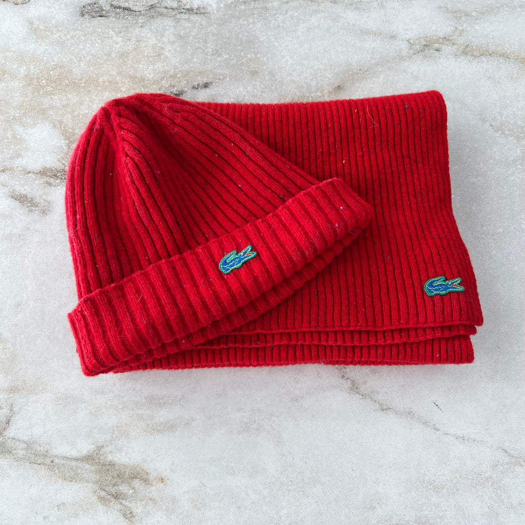 Ensemble foulard et tuque en laine Lacoste