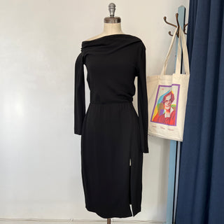 Robe asymétrique offshoulder Theory Rosania Crepe